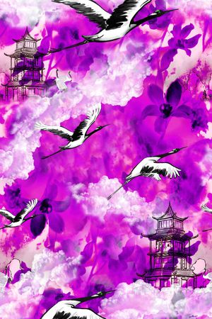 中国风印花华亿平台图片