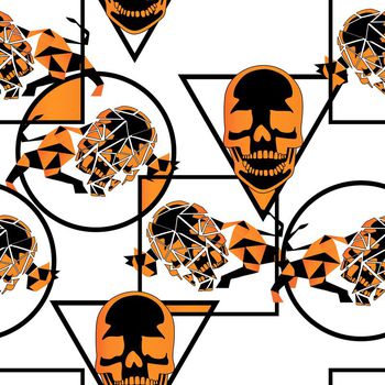 471332-麦昆2016几何骷髅头方巾