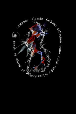 T恤时尚男装印花华亿平台图片