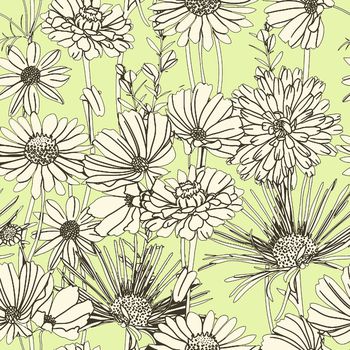 471382-单色印花，非洲菊印花，雏菊，沙发布