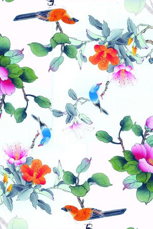 花卉印花华亿平台图片