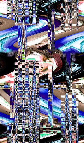 471441-波浪变型人物抽象男装