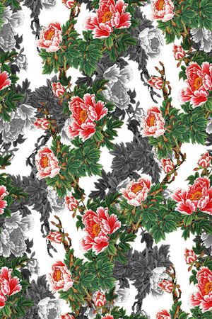 中国风印花华亿平台图片