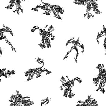 471645-复古碳笔调变形金刚