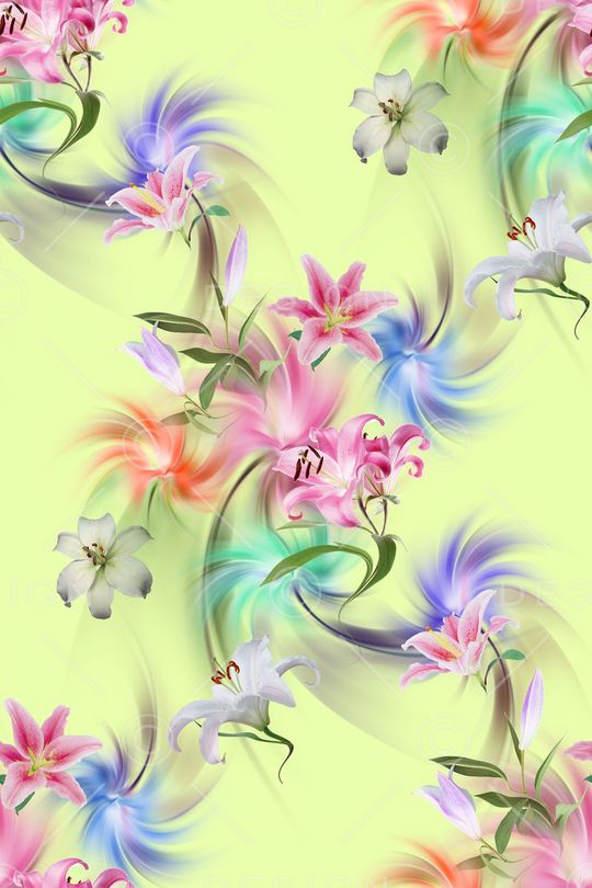 花卉印花华亿平台图片