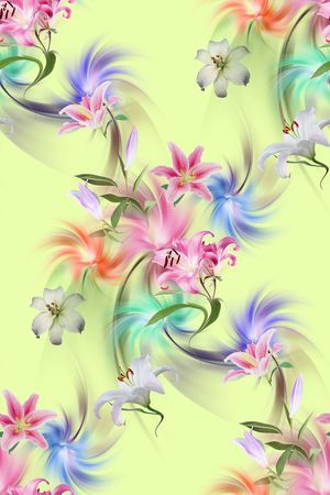 花卉印花华亿平台图片