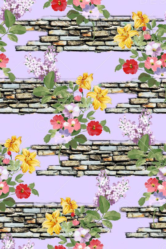 花卉印花华亿平台图片