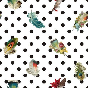 471810-波点羽毛 圆点  女装 衬衣 连衣