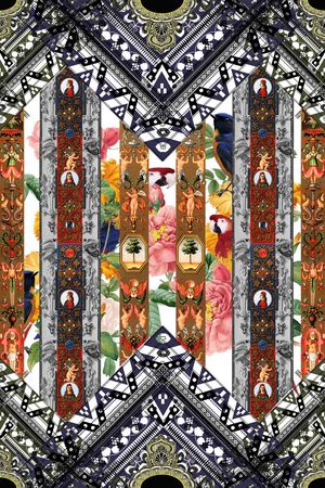 复古印花华亿平台图片