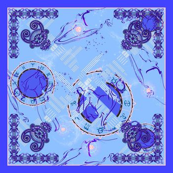 471863-时尚大牌十二星座金牛座丝巾