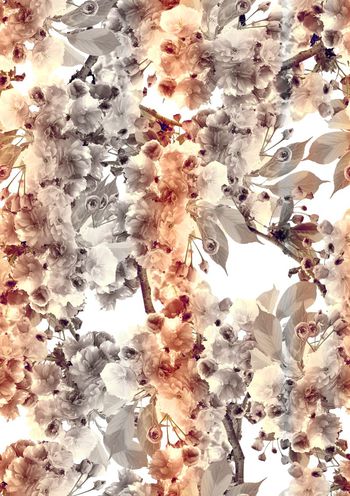 471954-欧美流行时尚渐变色乱花抽象花卉印花