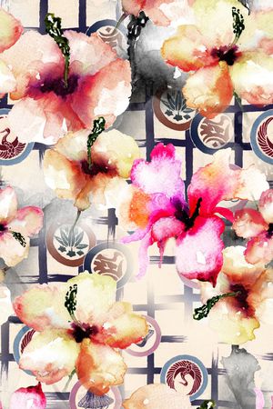 水彩印花华亿平台图片