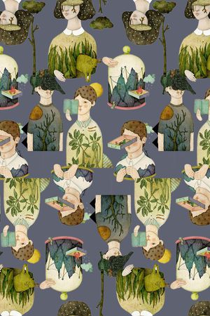 复古印花华亿平台图片