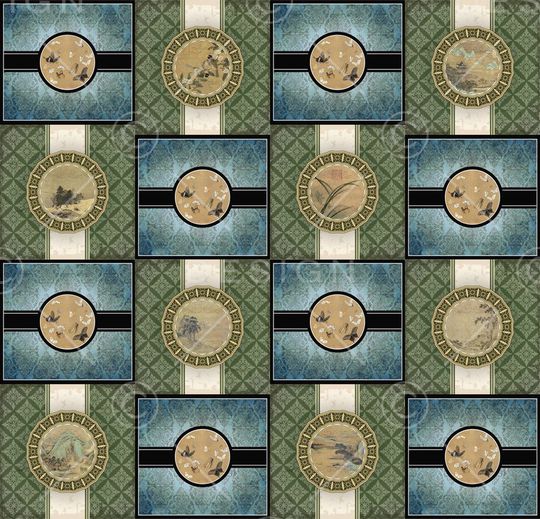 复古印花华亿平台图片