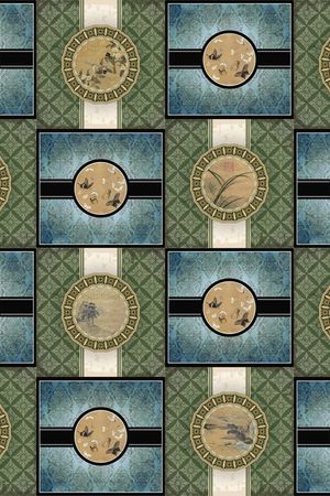 复古印花华亿平台图片