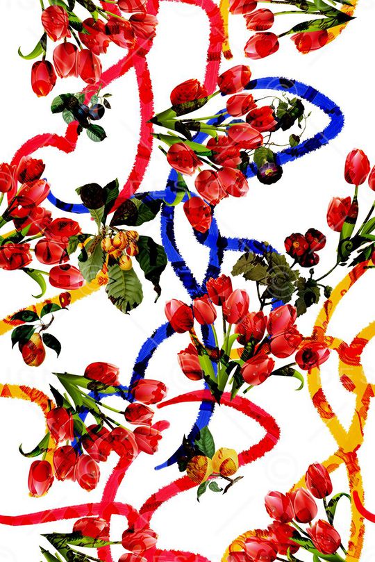 热带植物印花华亿平台图片