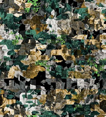 472104-时尚瑕疵手绘花卉数码印花