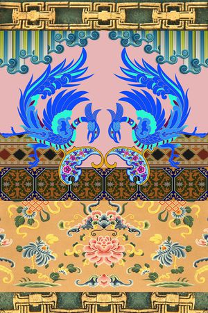 中国风印花华亿平台图片