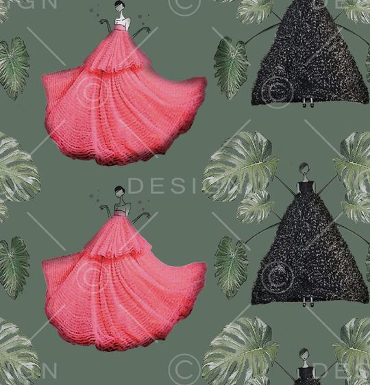 巴蕉叶印花华亿平台图片