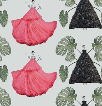 472218-时尚复古巴蕉叶时装华亿平台