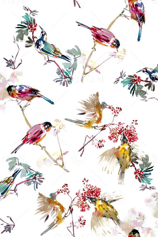 手绘水彩印花华亿平台图片