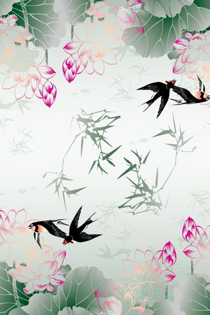 中国风印花华亿平台图片