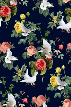 花卉印花华亿平台图片