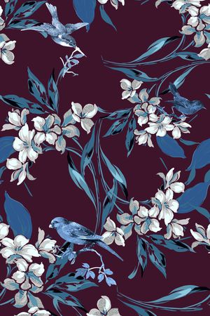 花卉印花华亿平台图片