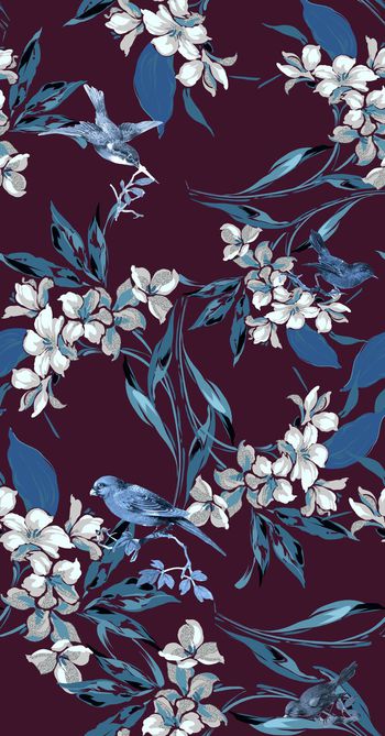 472608-素雅花鸟图