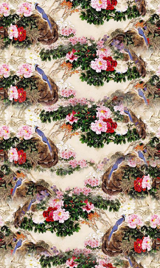 中国工笔印花华亿平台图片