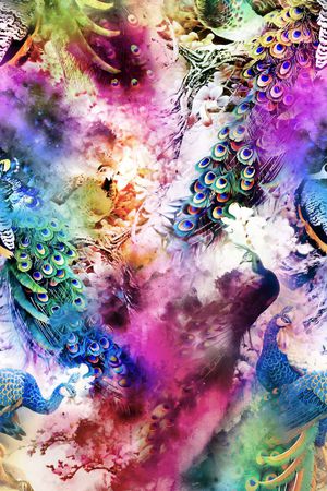 抽象印花华亿平台图片