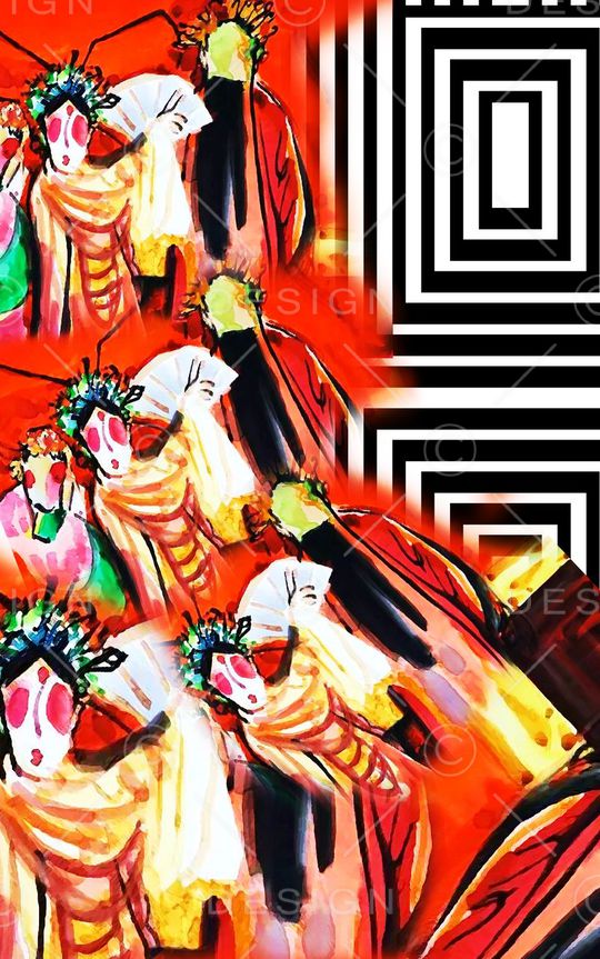 MAX-中国风印花华亿平台图片