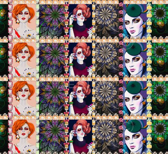 欧美流行时尚印花华亿平台图片