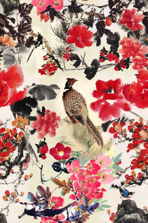 中国风印花华亿平台图片