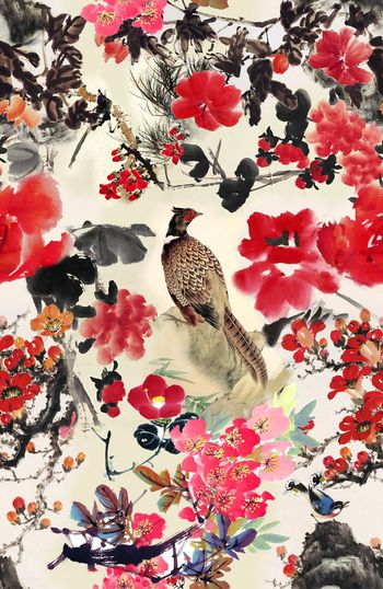 中国风印花华亿平台图片