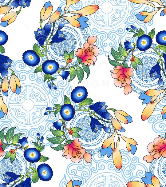 MAX-中国风印花华亿平台图片