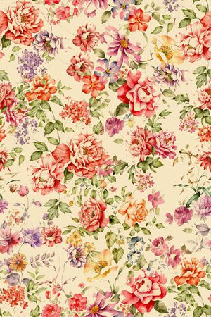 欧式复古花卉印花华亿平台图片