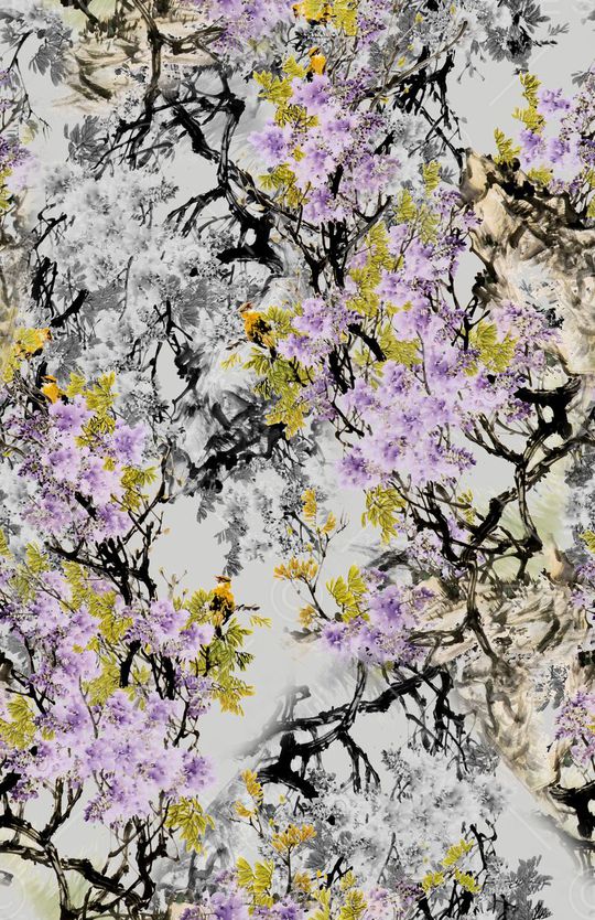 中国风印花华亿平台图片