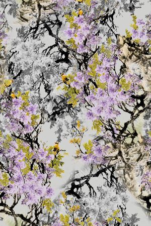 中国风印花华亿平台图片