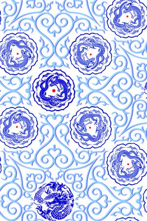 青瓷色印花华亿平台图片