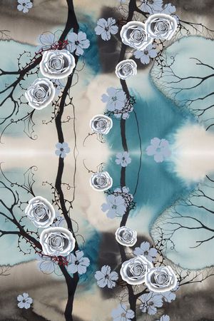 花卉印花华亿平台图片