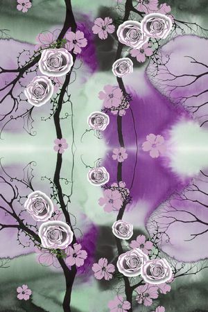 花卉印花华亿平台图片