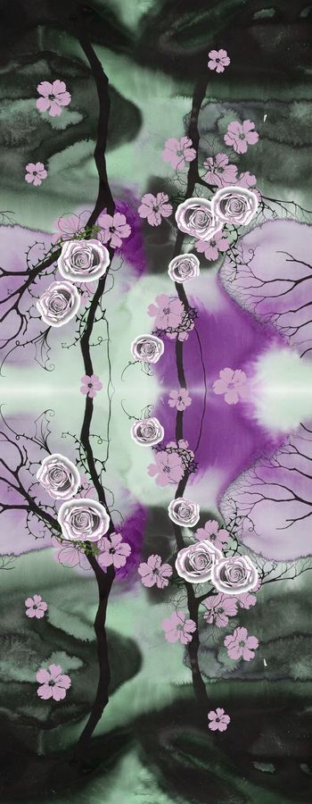 472791-简约 花卉 树木 窗帘 丝巾 系列