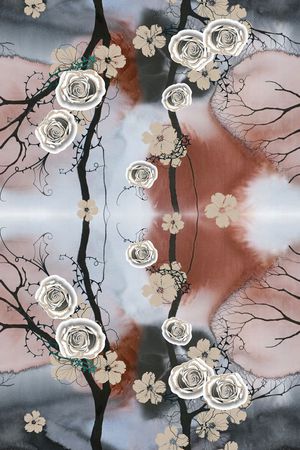 花卉印花华亿平台图片