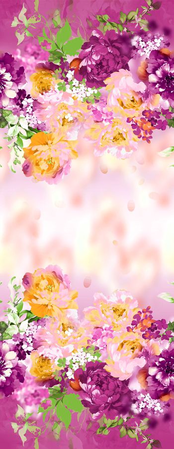 472819-简约 时尚 花卉 组合 家纺 丝巾