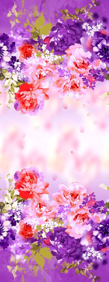 472820-简约 时尚 花卉 组合 家纺 丝巾