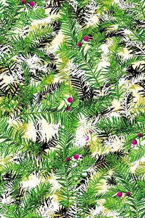 树叶印花华亿平台图片