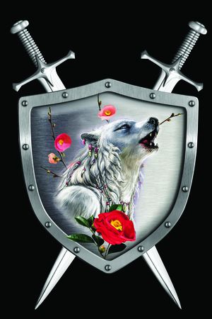 宝剑 护盾印花华亿平台图片