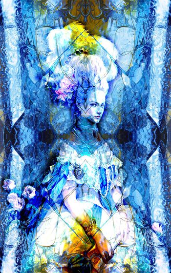 472894-欧美流行时尚手绘水墨宫廷人物定位印