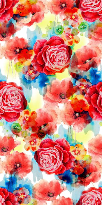 472909-时尚 原创 手绘 水彩 花卉   